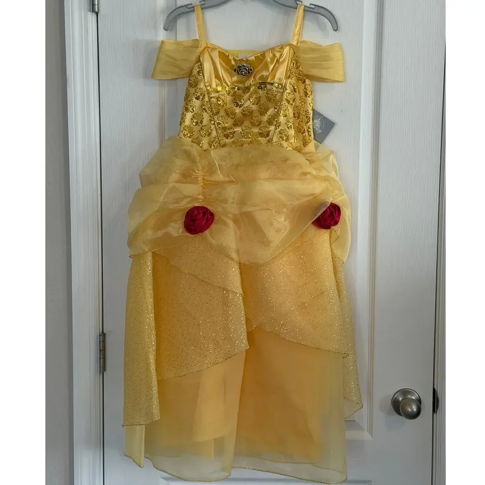 NWT Disney Parks 2020 Deluxe Princess Belle “Castle Collection” Costume Sz 9/10